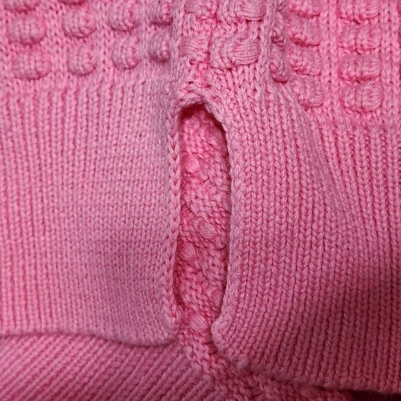 NWT French Connection Mozart Cotton Aurora Pink Sweater size M - Picture 5 of 6